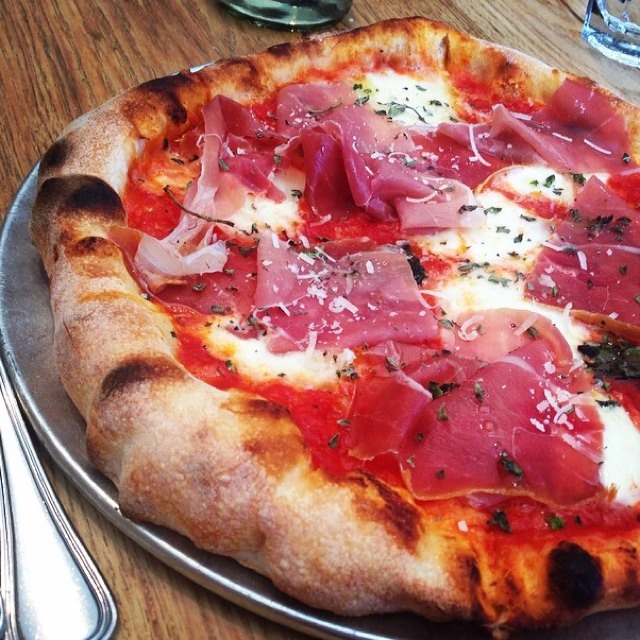 Speck Pizza (with Escarole, Crescenza & Thyme) at Pizzeria Delfina on #foodmento http://foodmento.com/place/2580