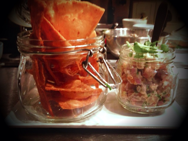 Tuna Tartare, Cincalok Aioli, Tortilla Chips  at Morsels on #foodmento http://foodmento.com/place/1115