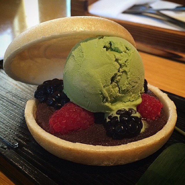 Matcha Ice Cream Sandwich With Red Bean Paste at EN Japanese Brasserie on #foodmento http://foodmento.com/place/1146