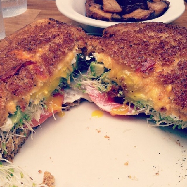 Grilled Egg, Cheese, Avocado Sandwich at Pies 'n' Thighs on #foodmento http://foodmento.com/place/1295