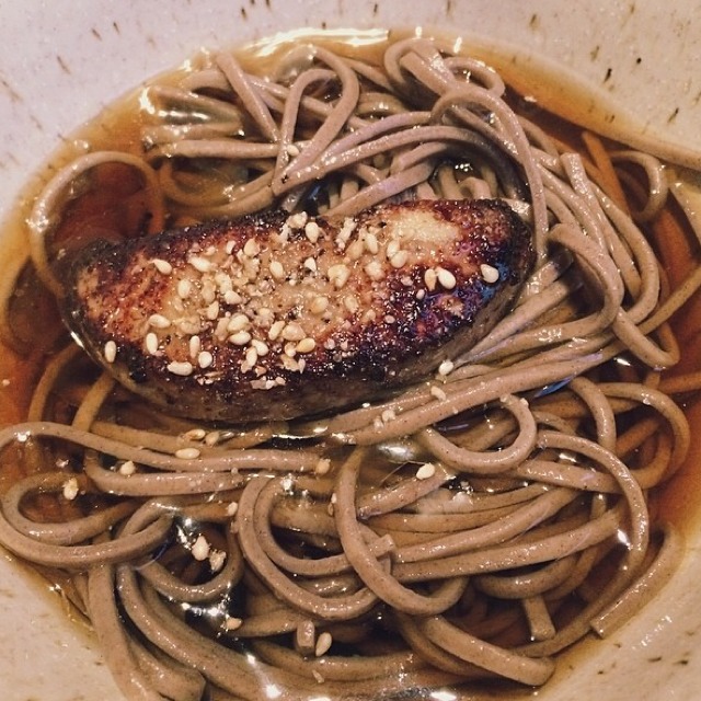 Foie Gras Soba Noodles from Bohemian on #foodmento http://foodmento.com/dish/12763