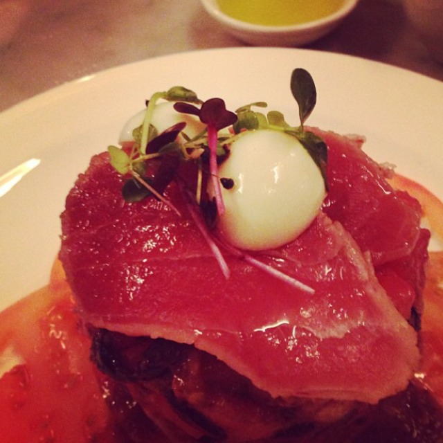 Tuna Tartare & Quail Egg at Tarallucci e Vino Restaurant on #foodmento http://foodmento.com/place/2465