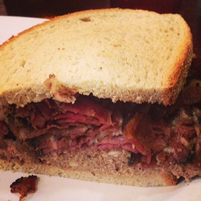Chopped Liver & Pastrami Combo Sandwich at Eisenberg's Sandwich Shop on #foodmento http://foodmento.com/place/2478