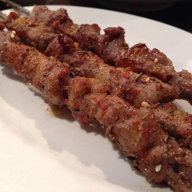 Spicy Lamb Skewers from Xi'an Famous Foods on #foodmento http://foodmento.com/dish/9268