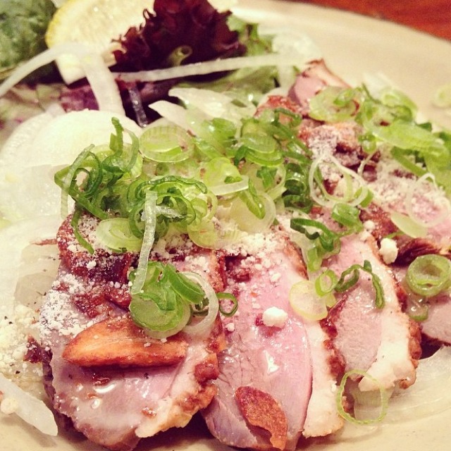 Roast Duck With Garlic Chips at Yakitori Taisho on #foodmento http://foodmento.com/place/2762