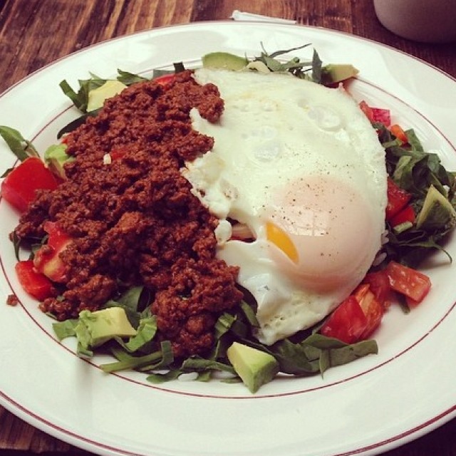 Okinawan Taco Rice (Ground Pork, Chopped Veggies, Fried Egg) at House of Small Wonder on #foodmento http://foodmento.com/place/2834