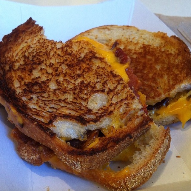 Grilled Cheese (Aged Cheddar, Bacon On Sourdough) at Melt Shop on #foodmento http://foodmento.com/place/2860