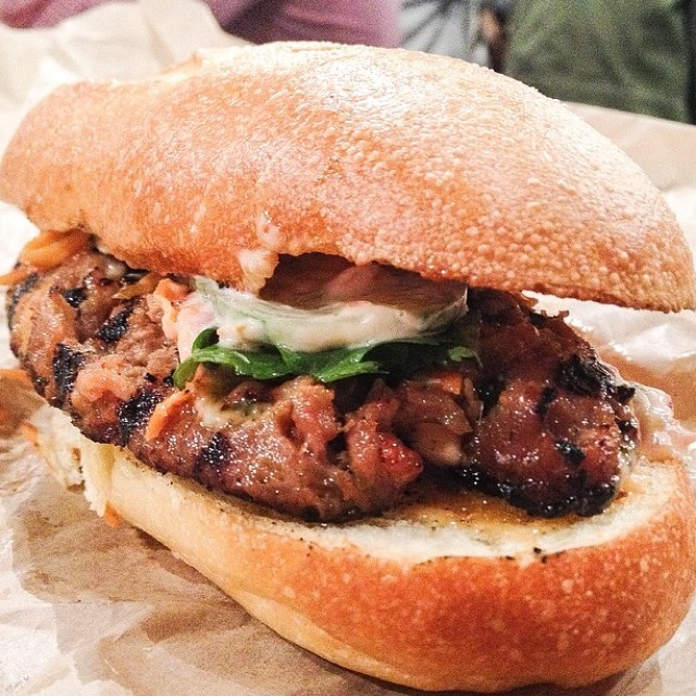 Grilled Khmer Sausage Sandwich from Num Pang Sandwich Shop on #foodmento http://foodmento.com/dish/11254