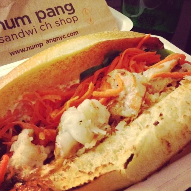 Coconut Tiger Shrimp Sandwich at Num Pang Sandwich Shop (CLOSED) on #foodmento http://foodmento.com/place/2881