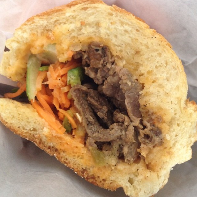 The Sidecar Sandwich (Grilled Beefsteak, Pineapple Chutney) from Xe Máy Sandwich Shop on #foodmento http://foodmento.com/dish/11286