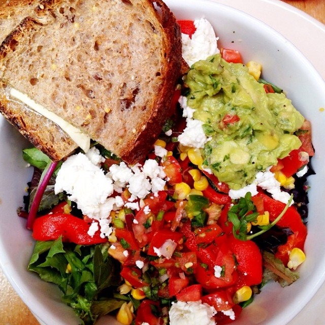 Love Salad (Roasted Corn, Red Peppers, Guacamole…) from Mudspot on #foodmento http://foodmento.com/dish/11376