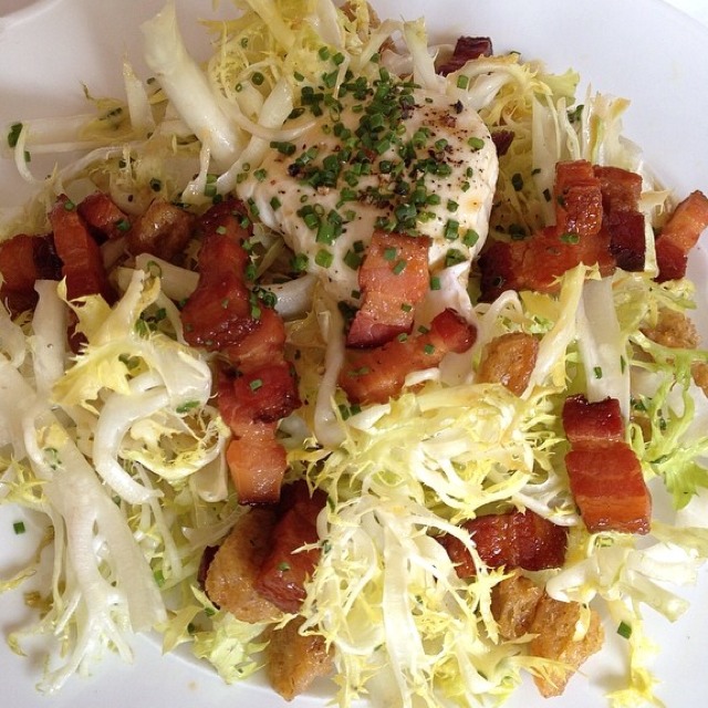 Frisee Salad, Bacon Maison, Poached Organic Egg at Lafayette on #foodmento http://foodmento.com/place/2902
