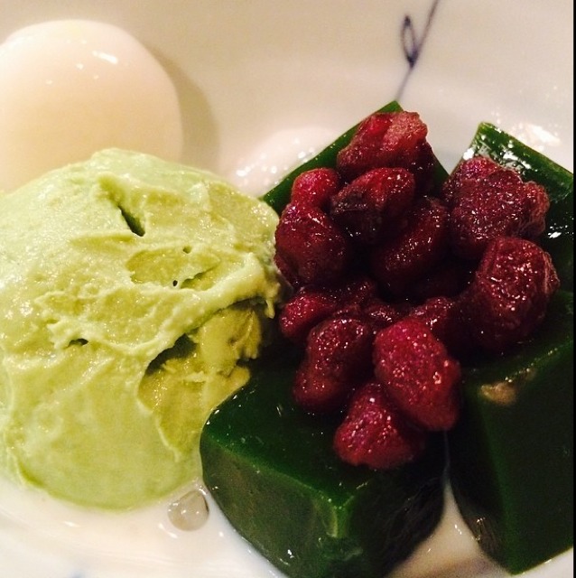 Green Tea Jelly, Ice Cream, Red Bean, Mochi from Ootoya on #foodmento http://foodmento.com/dish/11918