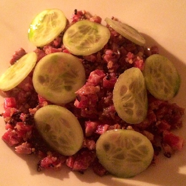 Seared Steak Tartare at Rosette on #foodmento http://foodmento.com/place/3027