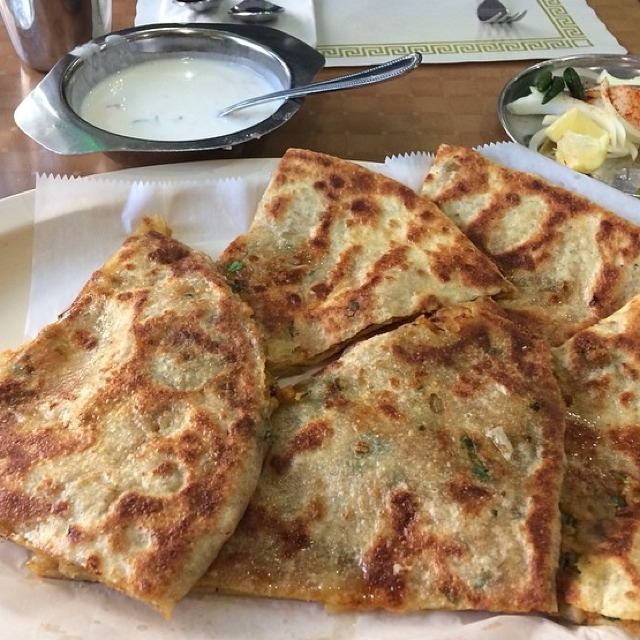 Aloo Paratha - Indian Bread With Potatoes & Spices at Sapthagiri on #foodmento http://foodmento.com/place/3168