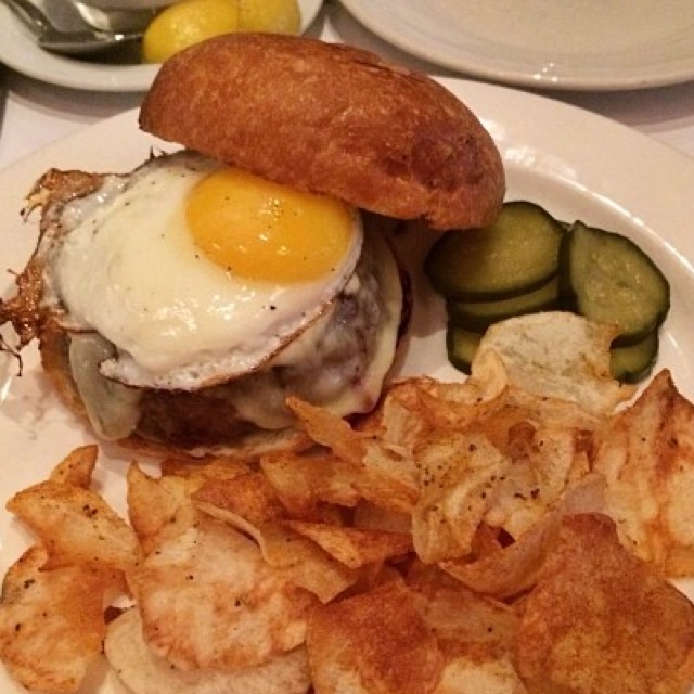 Dirty Burger (VT Cheddar, Grilled Onions, Fried Egg) at The Red Cat (CLOSED) on #foodmento http://foodmento.com/place/3186