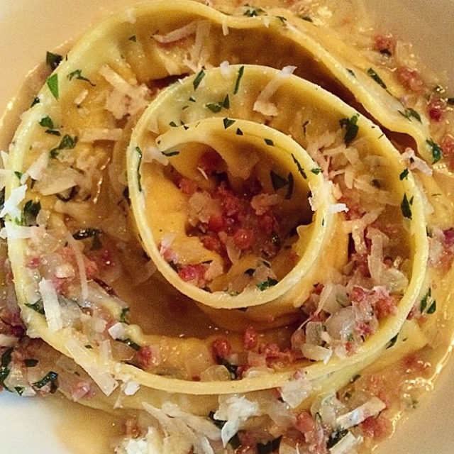 Fiore de Carciofi (Artichoke Pasta With Bacon & Mascarpone) on #foodmento http://foodmento.com/dish/13851