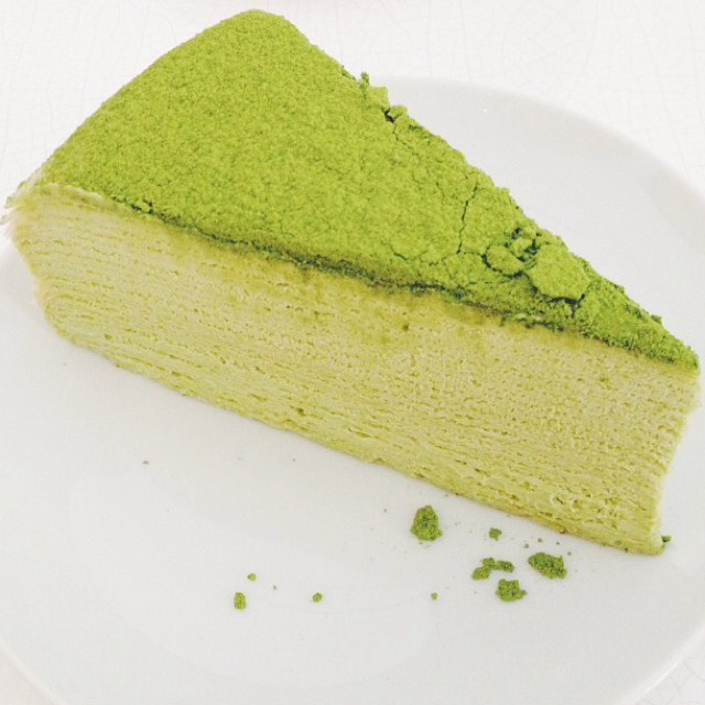Green Tea Mille Crepe Cake from Lady M Cake Boutique on #foodmento http://foodmento.com/dish/19322