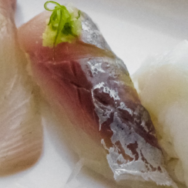 Aji (Horse Mackerel Sushi) from Morimoto (CLOSED) on #foodmento http://foodmento.com/dish/3666