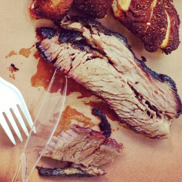 Texas Brisket at Horse Thief BBQ from Grand Central Market on #foodmento http://foodmento.com/dish/18195