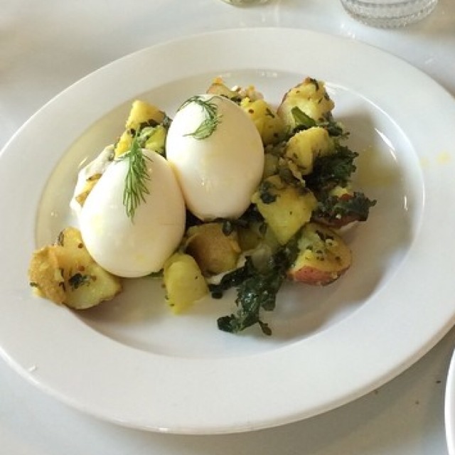 Sprouting Brassicas and Potatoes with Turmeric at The London Plane on #foodmento http://foodmento.com/place/4484