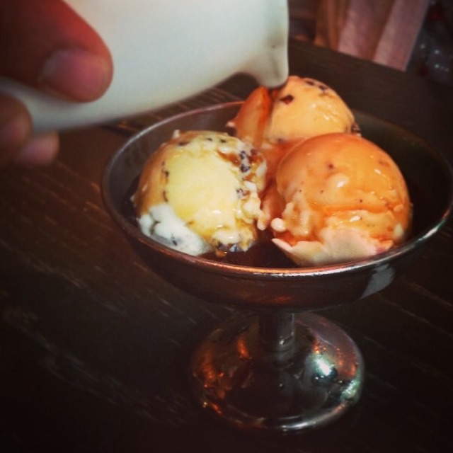 Prosecco Apricot Burnt Honey Affogato at Nico Osteria on #foodmento http://foodmento.com/place/4497