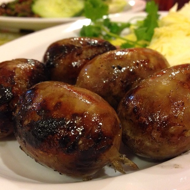 Sai Krok Issarn (Sour Sausage) at Night + Market Song on #foodmento http://foodmento.com/place/4577