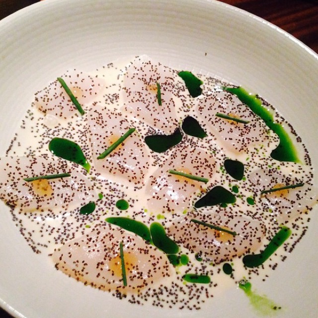 Raw Diver Scallops with Buttermilk and Poppy Seeds at Serpico on #foodmento http://foodmento.com/place/4593