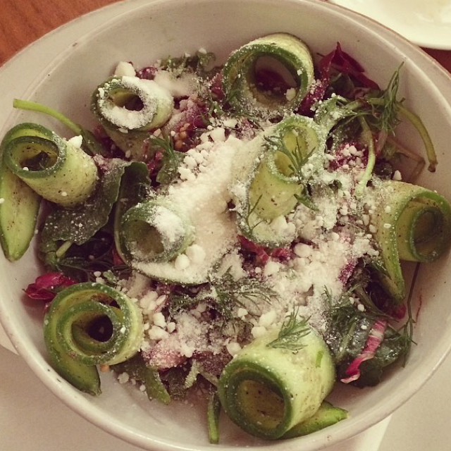 Cucumber, Kale, Radicchio Salad from Aquavit on #foodmento http://foodmento.com/dish/18678