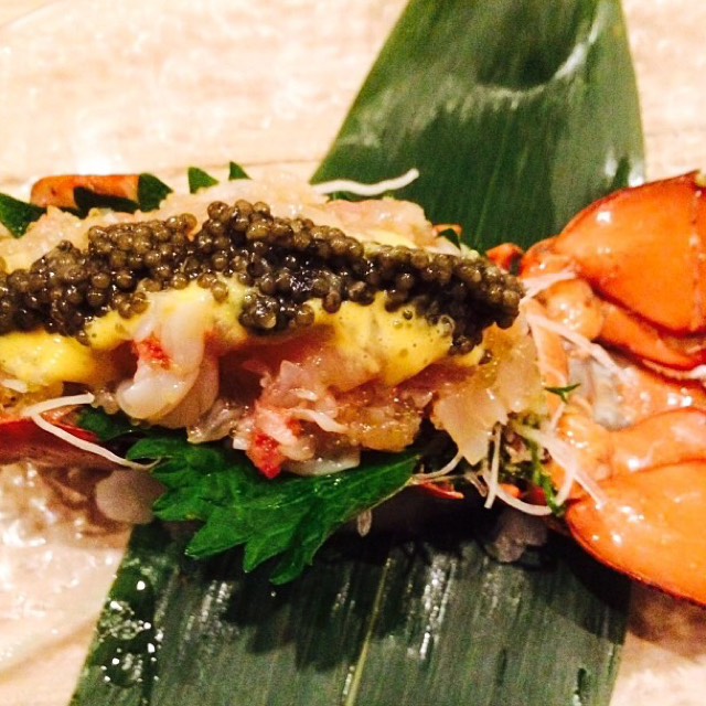 Lobster Sashimi, Caviar from Soto on #foodmento http://foodmento.com/dish/18693
