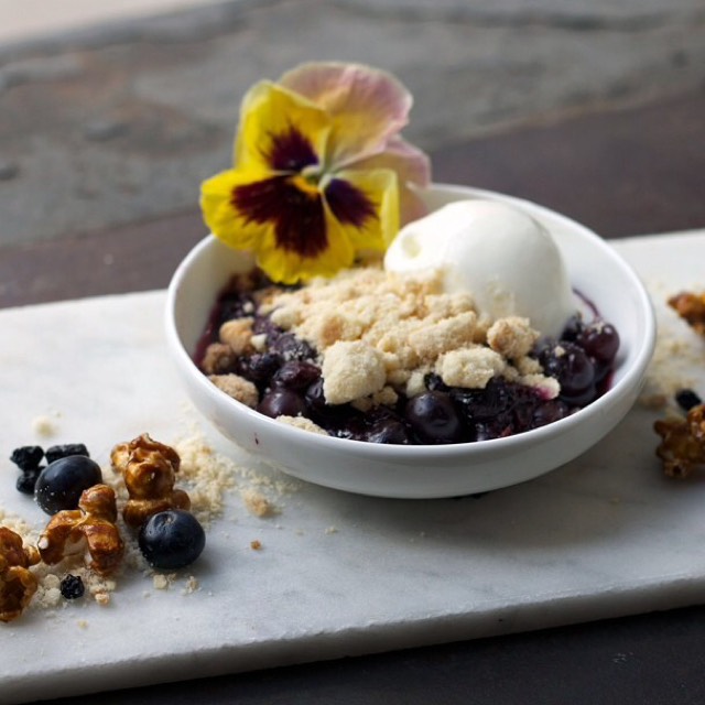 Blueberry Almond Crumble, Yuzu Frozen Yogurt from PUBLIC on #foodmento http://foodmento.com/dish/18754