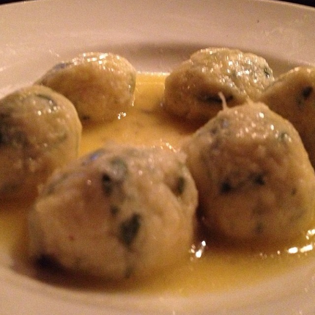 Swiss Chard Ricotta Gnudi with Truffle Butter at Aroma Kitchen & Wine Bar on #foodmento http://foodmento.com/place/4637