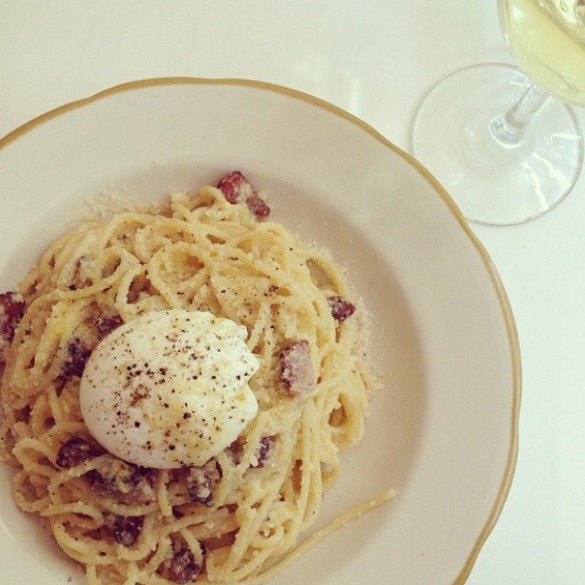 Carbonara with Poached Egg from Bar Ciccio Alimentari on #foodmento http://foodmento.com/dish/18866