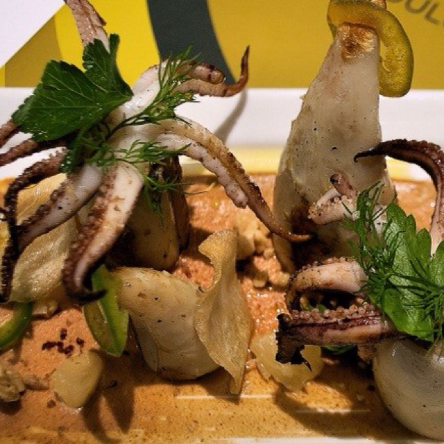 Charred Baby Squid at Boulud Sud on #foodmento http://foodmento.com/place/828