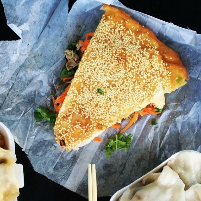 Sesame Pancake With Peking Duck at Prosperity Dumpling on #foodmento http://foodmento.com/place/949