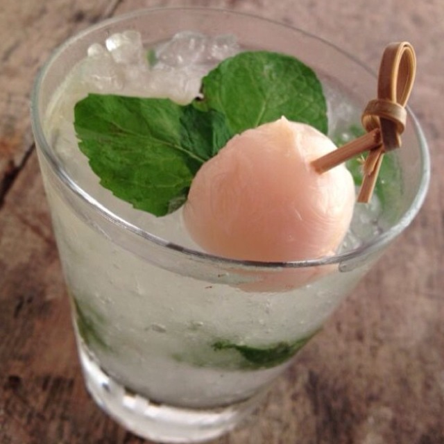 Lychee Mojito (Rum, Mint Leaves From Eco-Garden...) at The Bar And Alfresco on #foodmento http://foodmento.com/place/1875