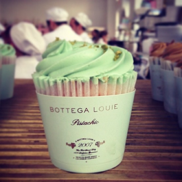 Pistachio Cupcake from Bottega Louie on #foodmento http://foodmento.com/dish/10484