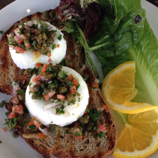 Eggs, Tomato, Basil On Toast at Urth Caffé on #foodmento http://foodmento.com/place/2737