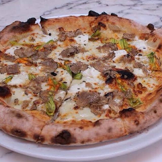 Pizza (Squash Blossom, Goat Cheese, Black Truffle) at Cecconi's on #foodmento http://foodmento.com/place/2750
