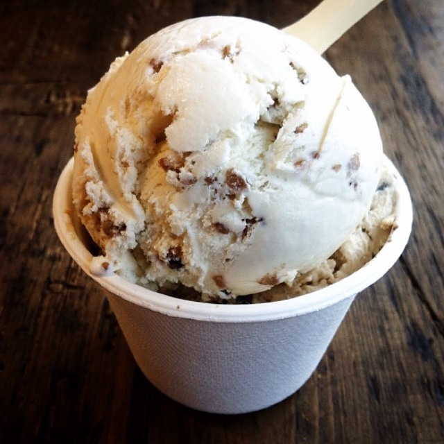 Four Barrel Coffee With Cocoa Nib Toffee Ice Cream at Tin Pot Creamery on #foodmento http://foodmento.com/place/2514