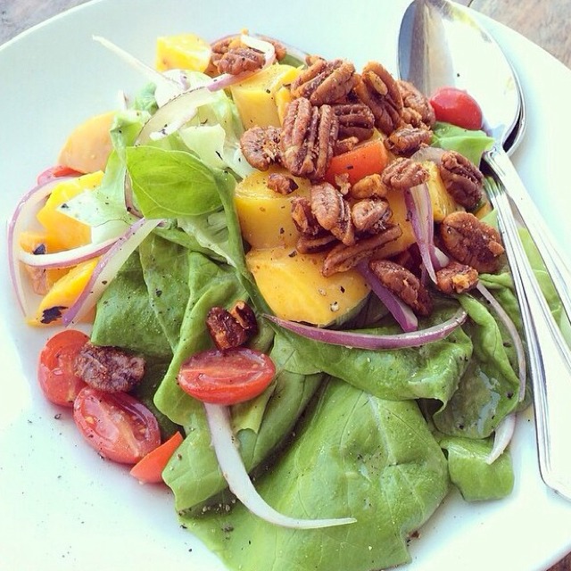 Butter Lettuce & Grilled Mango Salad from Yardbird Southern Table & Bar on #foodmento http://foodmento.com/dish/16205