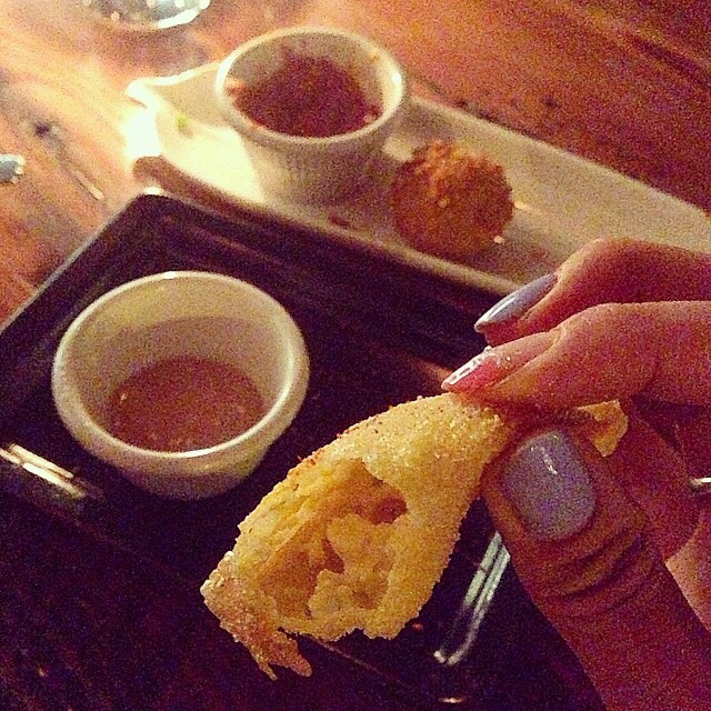 Lobster Crab Rangoon, Mascarpone, Wild Peach Vanilla Sauce at Shojo on #foodmento http://foodmento.com/place/3985