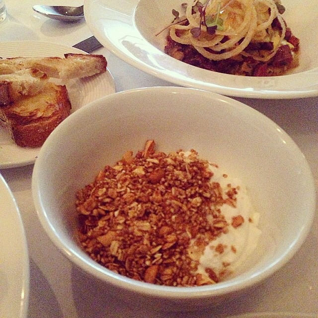 Coriander and Cashew Granola, Organic Yogurt at Craigie on Main on #foodmento http://foodmento.com/place/3988