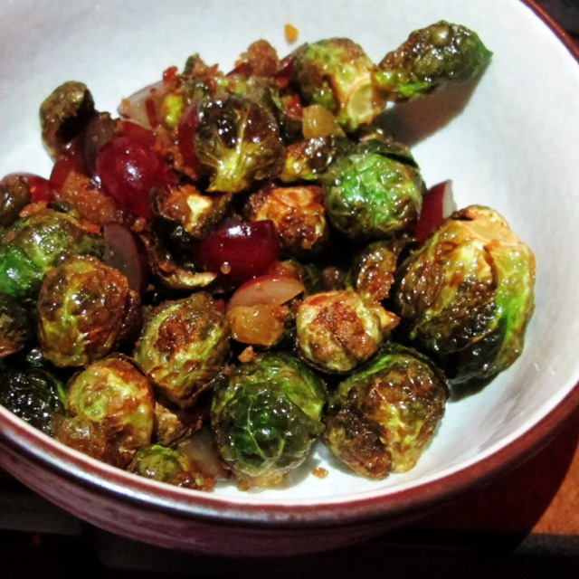 Brussels Sprouts, Grape, Pork XO, Raisin from tuome on #foodmento http://foodmento.com/dish/17686