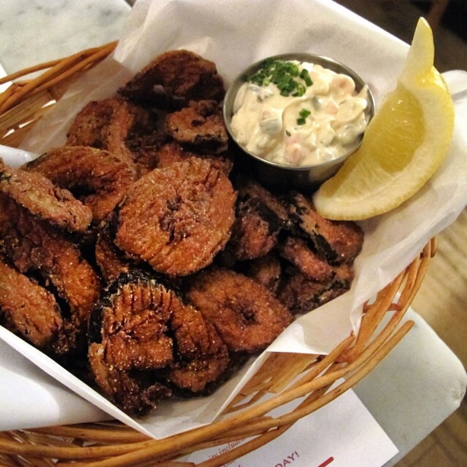 Fried Pickles from Ed's Lobster Bar on #foodmento http://foodmento.com/dish/20534