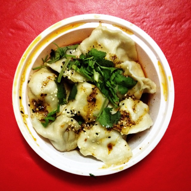 Spicy & Sour Lamb Dumplings from Xi'an Famous Foods 西安名吃 on #foodmento http://foodmento.com/dish/26599