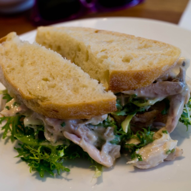Garlic Roast Chicken Sandwich with Lemon Aioli, Chives, Frisee at Cheerio on #foodmento http://foodmento.com/place/1860