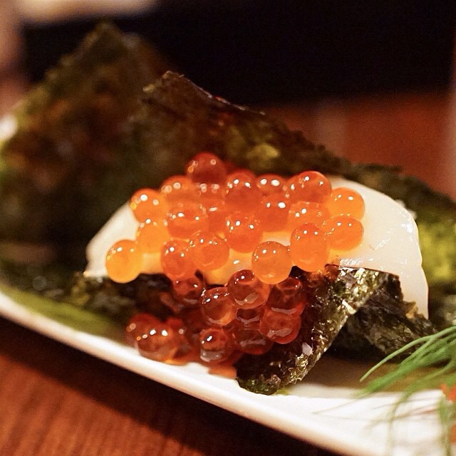 Ikura & Scallop Tacos from Samurai Mama on #foodmento http://foodmento.com/dish/17385