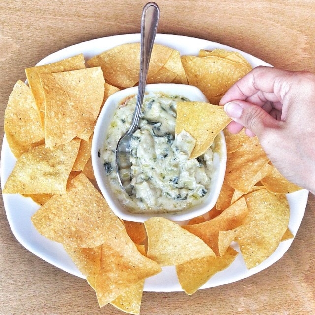 Spinach Artichoke Dip, Tortilla Chips from Outback Steakhouse on #foodmento http://foodmento.com/dish/17728