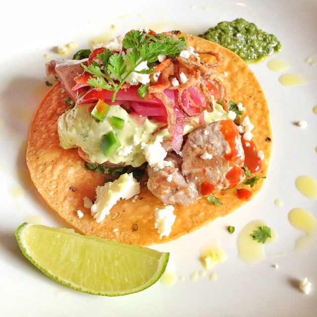 Seared Yellowtail Tuna Taco at Seasons Bistro on #foodmento http://foodmento.com/place/4319